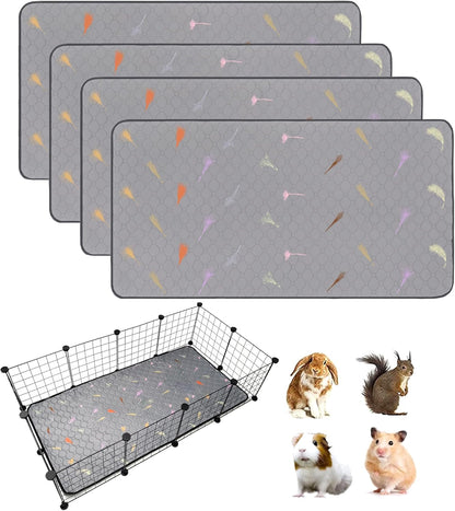 2Pcs Guinea Pig Cage Liners,Guinea Pig Fleece Cage Liners24''X48'' Super Absorbent Washable Pee Pads Reusable for Rabbit Hamster Chinchilla21