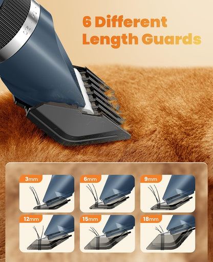 Oneisall Dog Clippers and Paw Trimmer Grooming Kit | Low Noise, Powerful Motor, 3-In-1 Dog Trimmers+Nail Grinder, Long-Lasting Battery&Cordless, for Small Medium Large Dogs7