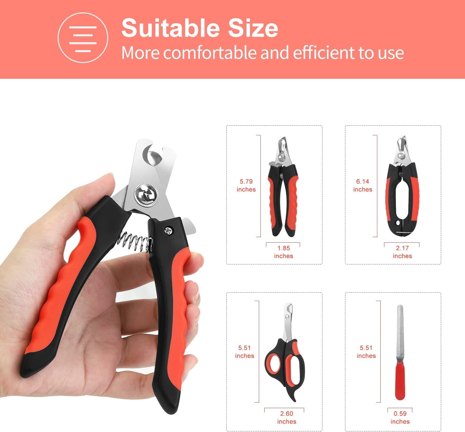 dog-nail-clippers-trimmer-set-quick-safety-guard-to-avoid-over-cutting-stainless-steel-razor-sharp-blades-sturdy-non-slip-handles-storage-case-and-nail-file-professional-pet-grooming