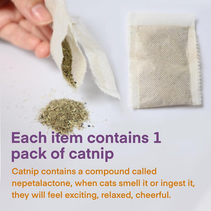 Cat Toys for Indoor Cats, Kitten Toys for Indoor Kittens, Catnip Rope Chew Toys for Teeth Cleaning, Interactive Cat Teething Toy, Kitty Kicker Toy, 3 Pack (Plus 1 Pouch of Catnip)4