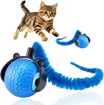 Automatic Cat Toy Ball – Interactive Rolling Ball for Indoor Cats, 3 Modes Motion Activated Self-Play Cat Toy with Tail, Eco-Friendly Cat Exercise Ball to Keep Your Cat Busy1