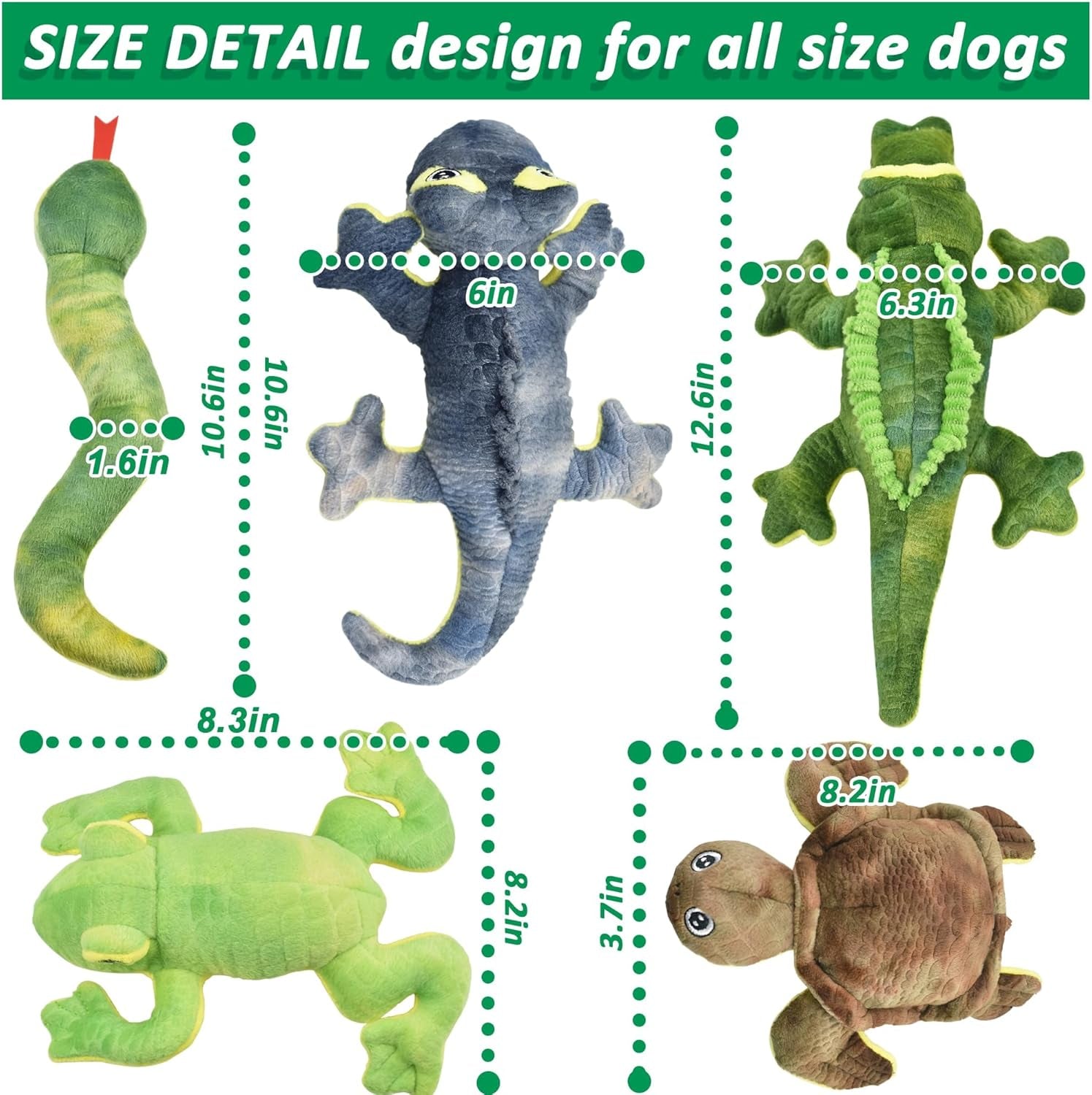 lechong-stuffed-animal-dog-toys-5-pack-tough-squeaky-dog-toys-plush-toys-assortment-great-value-pet-toys-bundle-woodland-series-chew-toys-for-large-medium-and-small-dogs-puppy-pet-toys