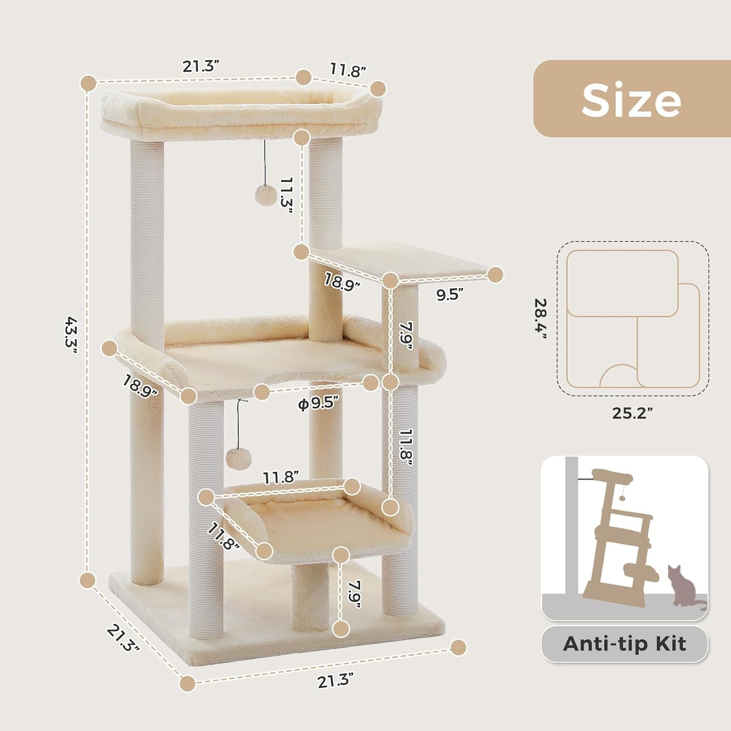 43-3-cat-tree-for-indoor-cats-large-adult-multi-level-cat-tower-cat-tree-tower-with-spacious-top-perch-large-cat-bed-scratching-posts-and-pompom-balls-for-fun
