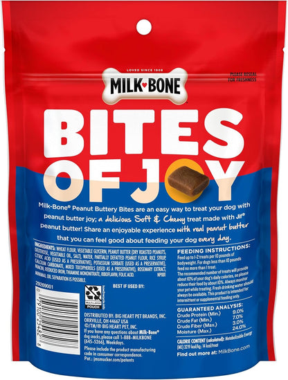 Milk-Bone Soft & Chewy Peanut Buttery Bites, 4.5 Oz. Bag | Soft Dog Treats with Jif Peanut Butter8