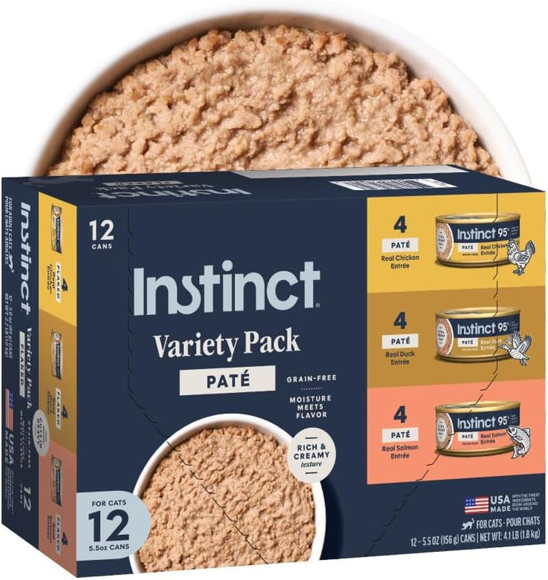 instinct-original-grain-free-recipe-variety-pack-natural-wet-canned-cat-food-by-natures-variety-3-ounce-pack-of-12-rich-creamy-pate-texture-high-protein-real-meat-whole-food-ingredients-grain-free-hydration-support