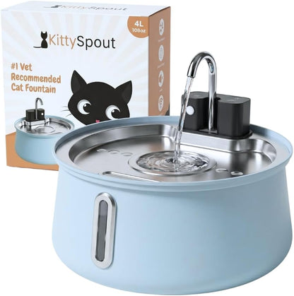 The Kittyspout Stainless Steel Wireless Cat Water Fountain, 4L/108Oz11