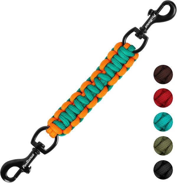 Petbonus Dog Collar Safety Clip, Handmade Prong Collar to Harness Connector | Dog Leash Backup Safety Strap, Escape Proof, Double Ended Clasp, Lead Connector for Pinch Collar, Harness (Black)12