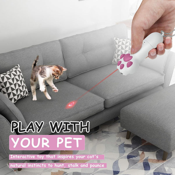 FYNIGO Interactive Cat Toys for Indoor Cats and Dogs,7 in 1 USB Rechargeable Cat Teaser Toy for Chasing and Exercise5