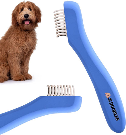 We Love Doodles Dematting Comb for Dogs - Dog Hair Mat Remover, Detangler Comb & Deshedding Tool, Removes Tangles, Knots, & Loose Hair, Metal Comb, Ergonomic Handle Family (5 Blades)7