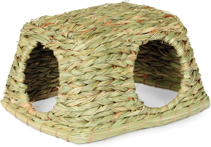 Prevue Pet Products Nature'S Hideaway Grass Hut Small Animal Toy - for Guinea Pigs, Rabbits, Chinchilla, Hamsters, Gerbils, & Mice, Woven Hay & Grass, Natural Hide & Explore Toy - Medium1