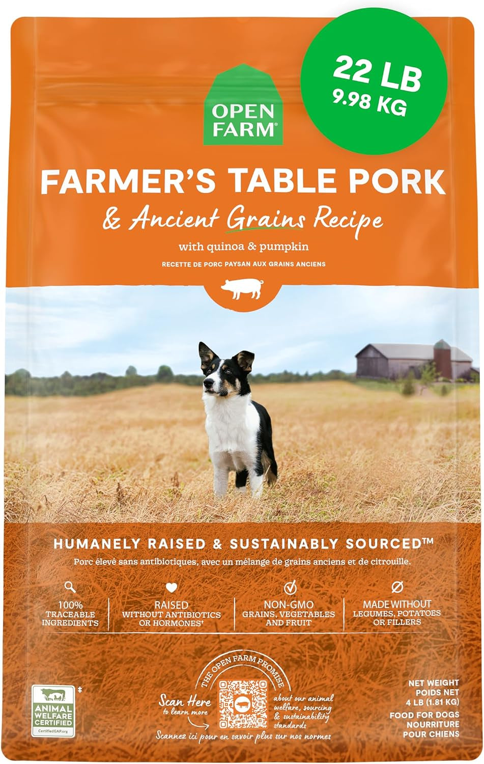open-farm-ancient-grains-dry-dog-food-wild-caught-salmon-kibble-22lb-bag-all-life-stages-all-breed-sizes-protein-rich-nutrient-dense-100-traceable-ingredients-non-gmo-fruits-veggies