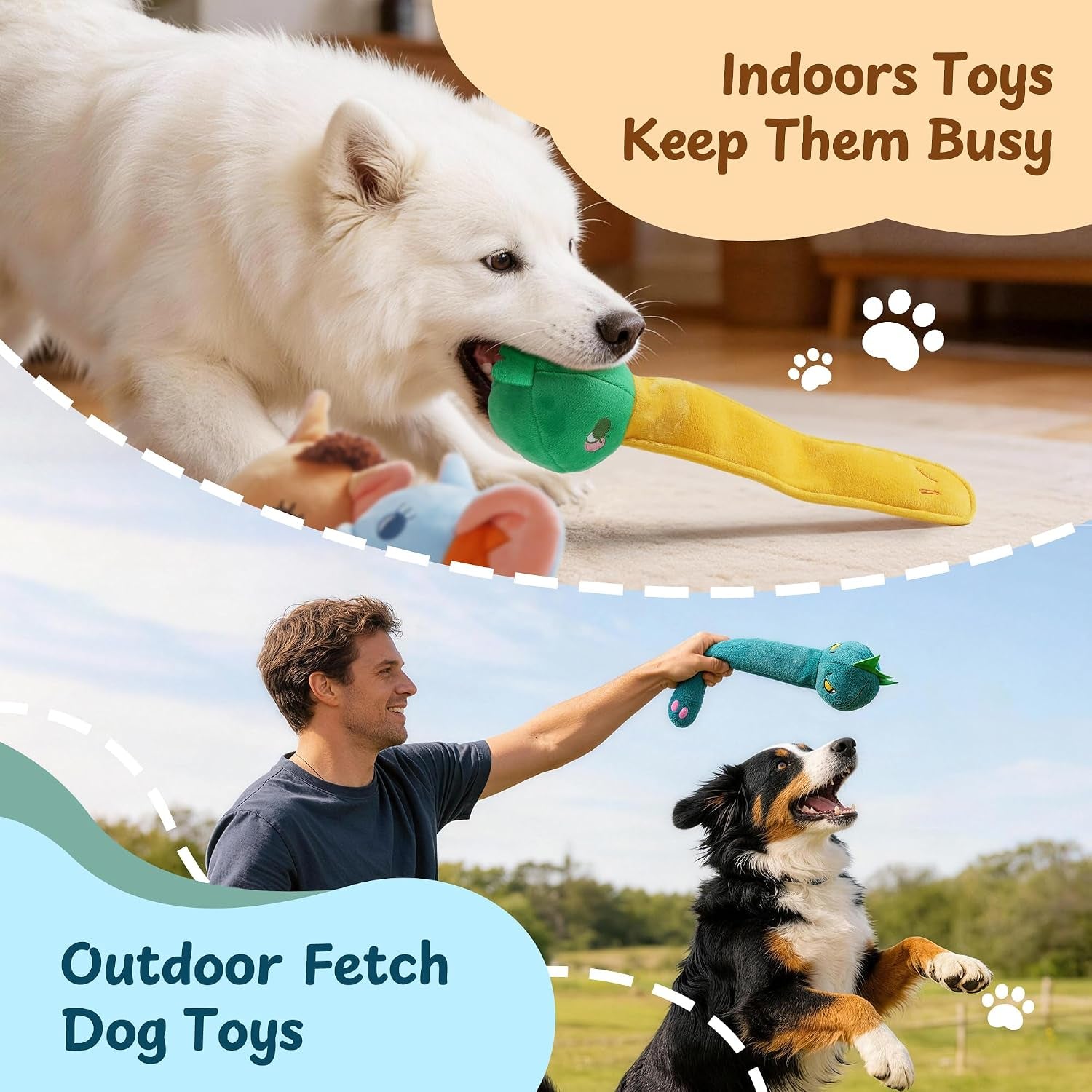 nocciola-dog-squeak-toys-5pcs-dog-toys-to-keep-them-busy-for-aggressive-chewers-hide-and-seek-crinkle-dog-toy-for-large-dogs-long-face-wild-animals-playground-series