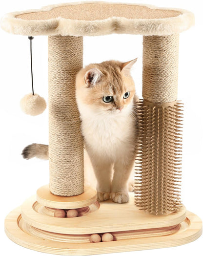 Made4Pets Kitten Toy Scratching Post for Indoor Cats with Ball Track | Interactive Cat Scratching Post with Natural Sisal Rope, Rolling Ball Track and Durable Plywood Base, Modern Home Décor11