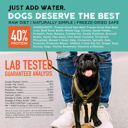 Nature'S Diet Simply Raw Freeze-Dried Whole Food Meal - Makes 18 Lbs Fresh Food with Muscle, Organ, Bone Broth, Whole Egg, Superfoods, Fish Oil Omega 3, 6, 9, Probiotics & Prebiotics (Beef)4