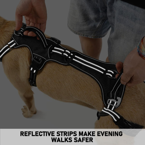 COODEO Mobility Dog Lift Harness, Support Sling & Walking Sling for Dogs, Pet Rear Leg Rehabilitation Support Vest, Dog Carrier for Senior Dogs with Joint Injuries, Arthritis, up Stair (Black, L)8