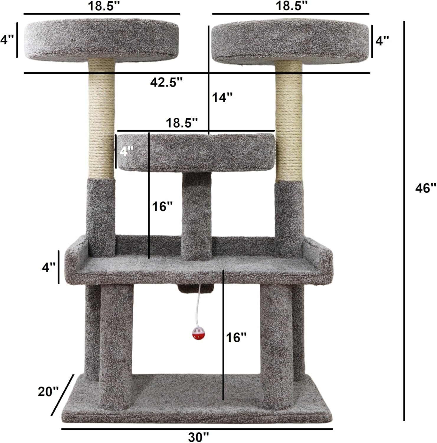 prestige-cat-trees-46-xxl-heavy-duty-cat-tree-extra-large-sturdy-indoor-cat-tower-with-multiple-perches-sisal-scratch-posts-solid-wood-base-gray