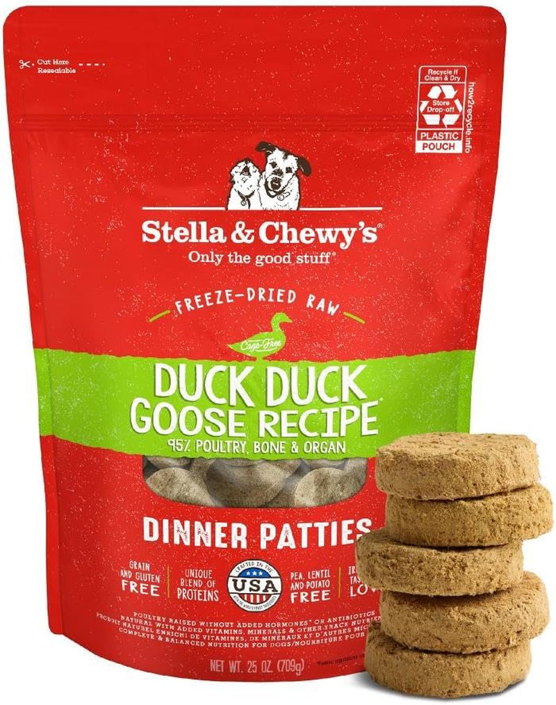 stella-chewys-freeze-dried-raw-dinner-patties-beef-recipe-high-protein-grain-free-puppy-dog-food-perfect-for-picky-eaters-25-oz