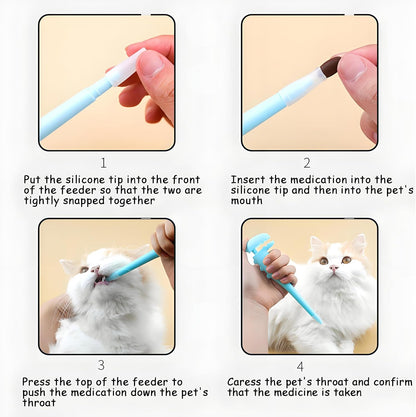 Dinosaur Pet Pill Shooter for Cats and Dogs - Soft Silicone Tip Medicine Dispenser for Pills & Capsules - Reusable Animal Pill Gun | Pet Pill Dispenser, 2 Silicone Tips, for Cats, Puppies and Small Animals, Medicine Pill Pusher4