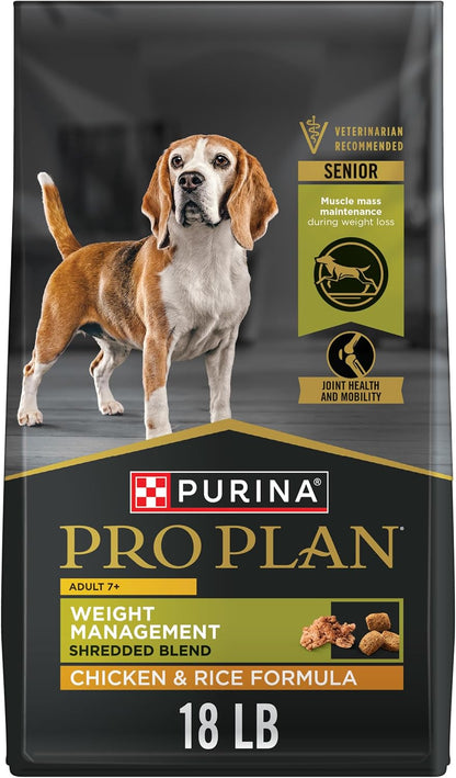 Purina Pro Plan Adult 7 plus Weight Management Shredded Blend Chicken and Rice Formula Senior Dog Food - 6 Lb. Bag12