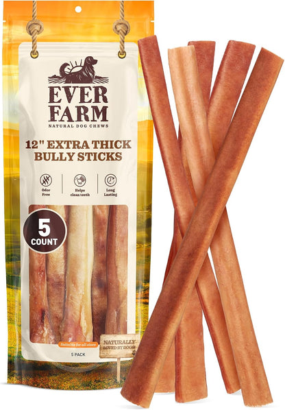 Pet Odor-Free Standard Bully Sticks (12", 5 Pack) – 100% Grass-Fed Beef Pizzle Dog Chews, Fully Digestible & Long-Lasting Dental Treats8