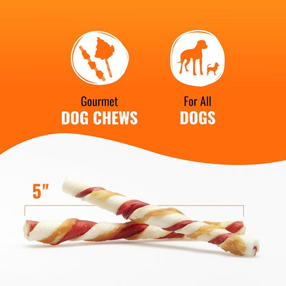 Good 'N' Fun Twists Long-Lasting Dog Treat, with Real Proteins, Beef Hide and Premium Chicken, Supports Dental Health, Mental Stimulation, 70 Count5