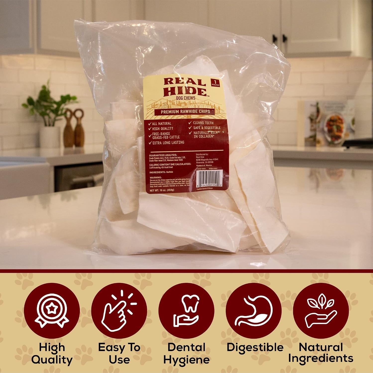 real-hide-all-natural-dog-chew-treats-rawhide-chips-1-pound-all-natural-chew-treats-premium-rawhide-chips-grass-fed-free-range-beef-hide-long-lasting-for-all-dog-sizes