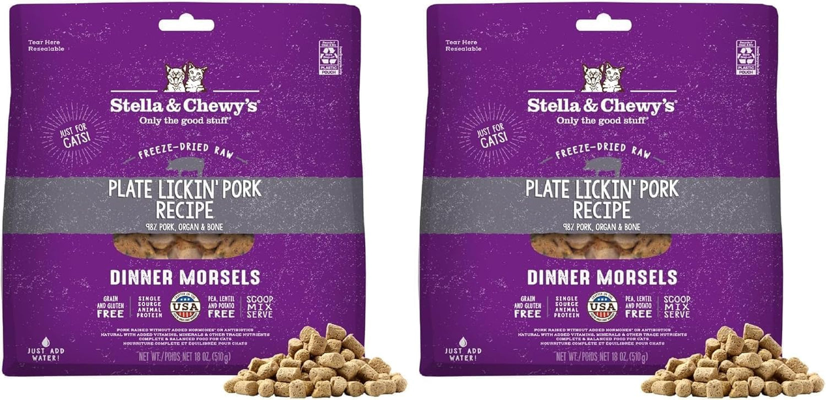 stella-chewys-freeze-dried-raw-cat-dinner-morsels-premium-chicken-recipe-with-98-cage-free-meat-organs-natural-grain-free-cat-kitten-food-made-in-usa-3-5-oz