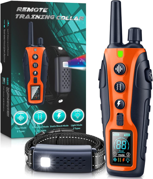 Shock Collar for Dogs - 4500FT Dog Training Collar with Remote, Waterproof E Collar with Flashlight, 4 Training Modes, Keypad Lock, Rechargeable Dog Shock Collar for Small Medium Large Dogs9