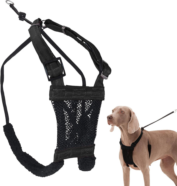 Sporn No Pull Dog Harness, Durable Nylon Mesh Harness for Large Dogs, No Choke Design, Padded Restraint Sleeves, Adjustable Fit, Easy On/Off, Large/Xl for Extra Large Breeds, Black1