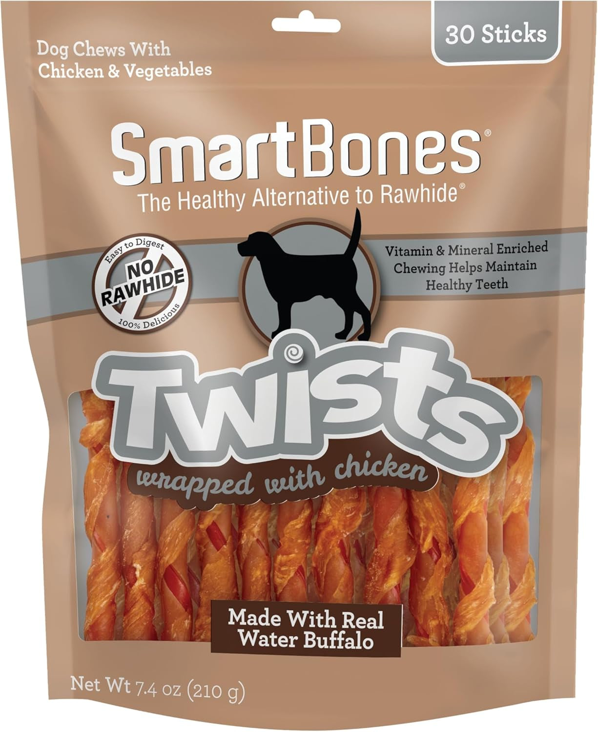 smartbones-twists-wrapped-with-chicken-made-with-real-water-buffalo-30-count-rawhide-free-chews-for-dogs-7-40-ounce-pack-of-1