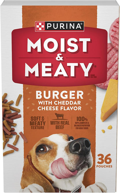 Purina Moist and Meaty Steak Flavor Soft Dog Food Pouches - 36 Ct. Pouch12