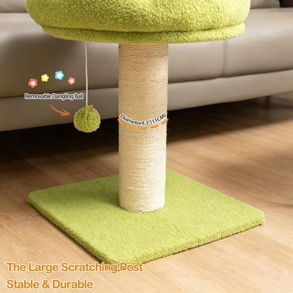 Flower Cat Scratching Post for Indoor Cats Scratcher with Bed | Comfortable & Removable Perch, Cute Cat Tree with Dangling Ball, Sisal Scratching Post, Simple Assembly & Stability4