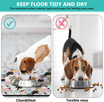 Pet Feeding Mat for Floors Cat Food Mat Waterproof Dog Food Mat and Water Absorbent Quick Dry Non Slip Mat for Cat Bowls6
