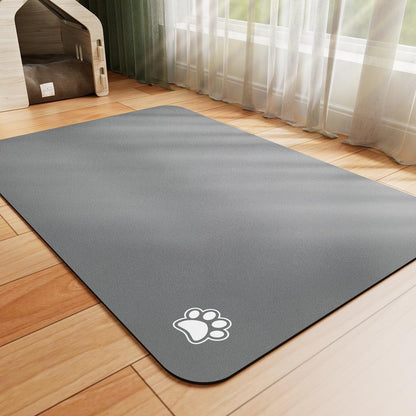 Hotlive Dog Food Mat - Absorbent Cat Mat for Food and Water, No Stains Pet Feeding Bowl Mat, Easy to Clean Pet Placemats, Quick Dry Dog Water Dispenser Mat for Messy Drinkers | Dark Grey 12"X 19"22