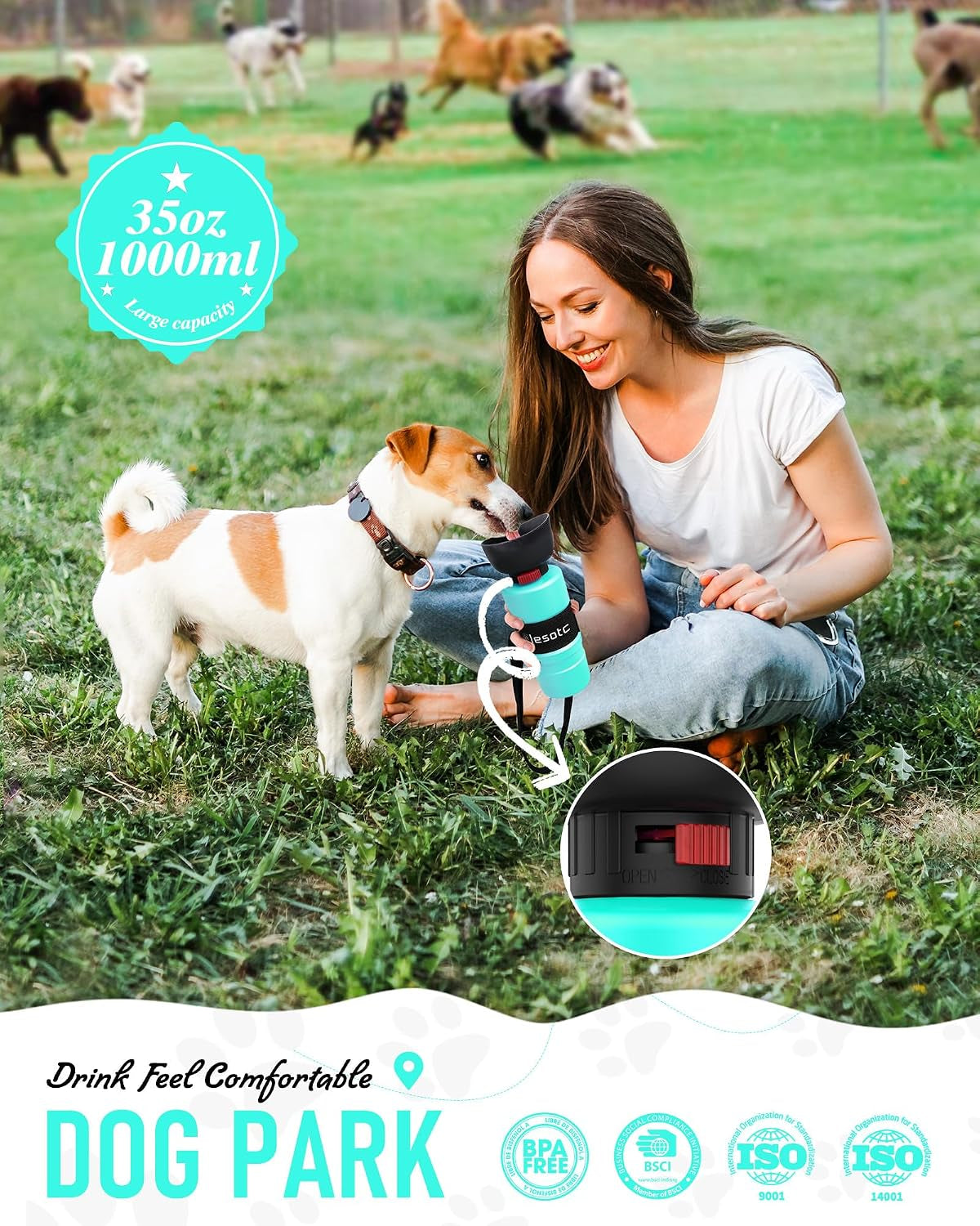 lesotc-dog-water-bottle-portable-water-dispenser-with-travel-water-bowl-leak-proof-pet-travel-squeeze-bottle-puppy-essentials-dog-stuff-accessories-for-outdoor-walking-hiking-camping
