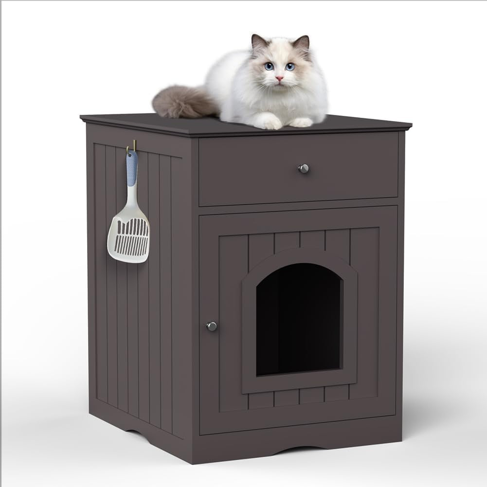 large-wood-house-for-cats-litter-box-enclosure-furniture-hidde-out-box-with-cabinet-drawer-indoor-pet-house-side-table-wooden-crate-white