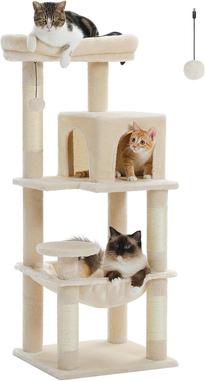 MUTTROS Mushroom Cat Tree Tower with Removable Scratcher, Large Hammock, Condo, Perch, 3 Sisal Posts – Multi-Level Cat Tree for Indoor Cats, Cute Cat Tower for Small Space Homes12
