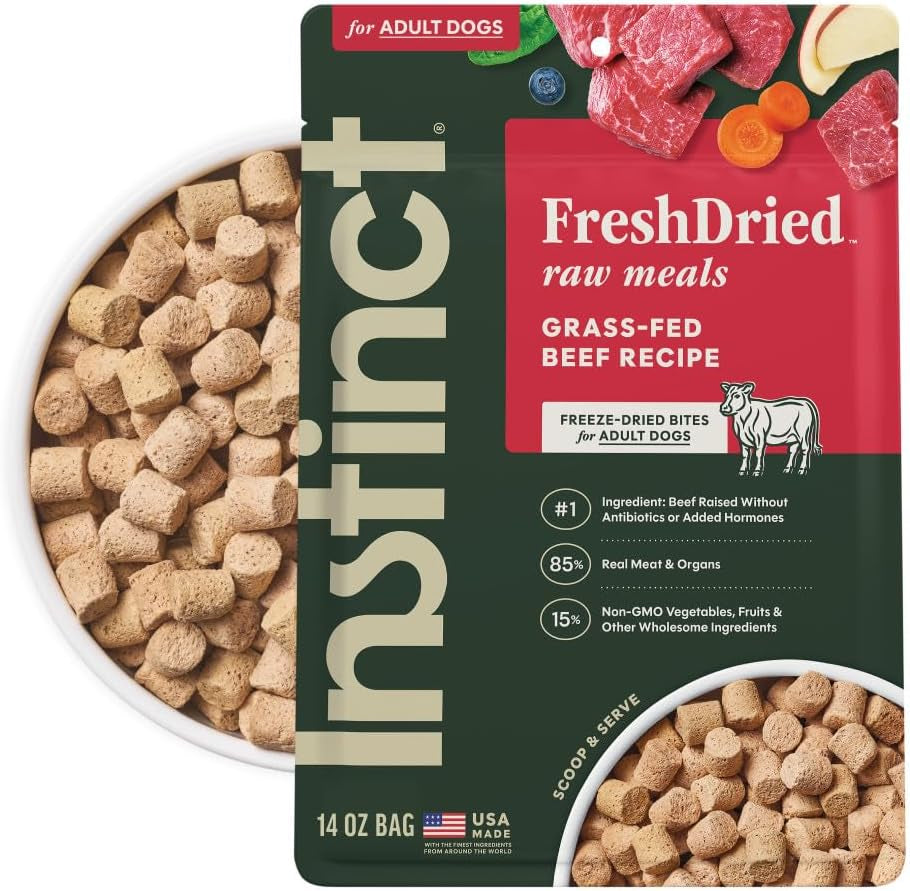 instinct-freeze-dried-meals-freshdried-bites-natural-dog-food-grain-free-grass-fed-beef-25-oz-bag