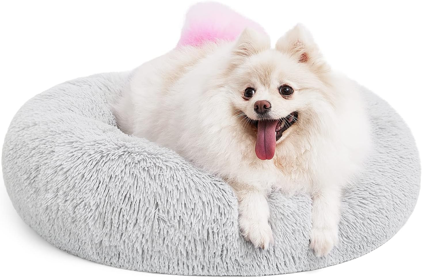 mixjoy-orthopedic-dog-bed-comfortable-donut-cuddler-round-pet-beds-ultra-soft-washable-dog-and-cat-cushion-20-23-30-23-brown
