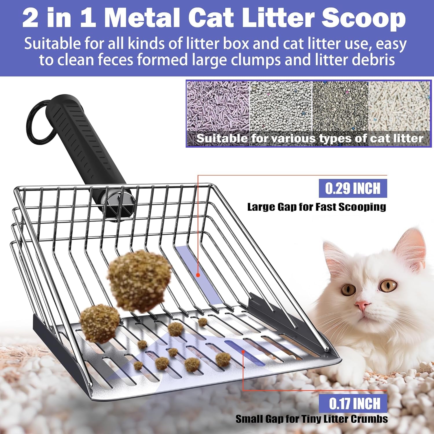 cat-litter-scooper-with-holder-metal-litter-scoop-includes-portable-small-broom-and-dustpan-set-heavy-duty-stainless-steel-litter-scoop-with-coarse-and-fine-grid-quick-sift-and-easy-clean