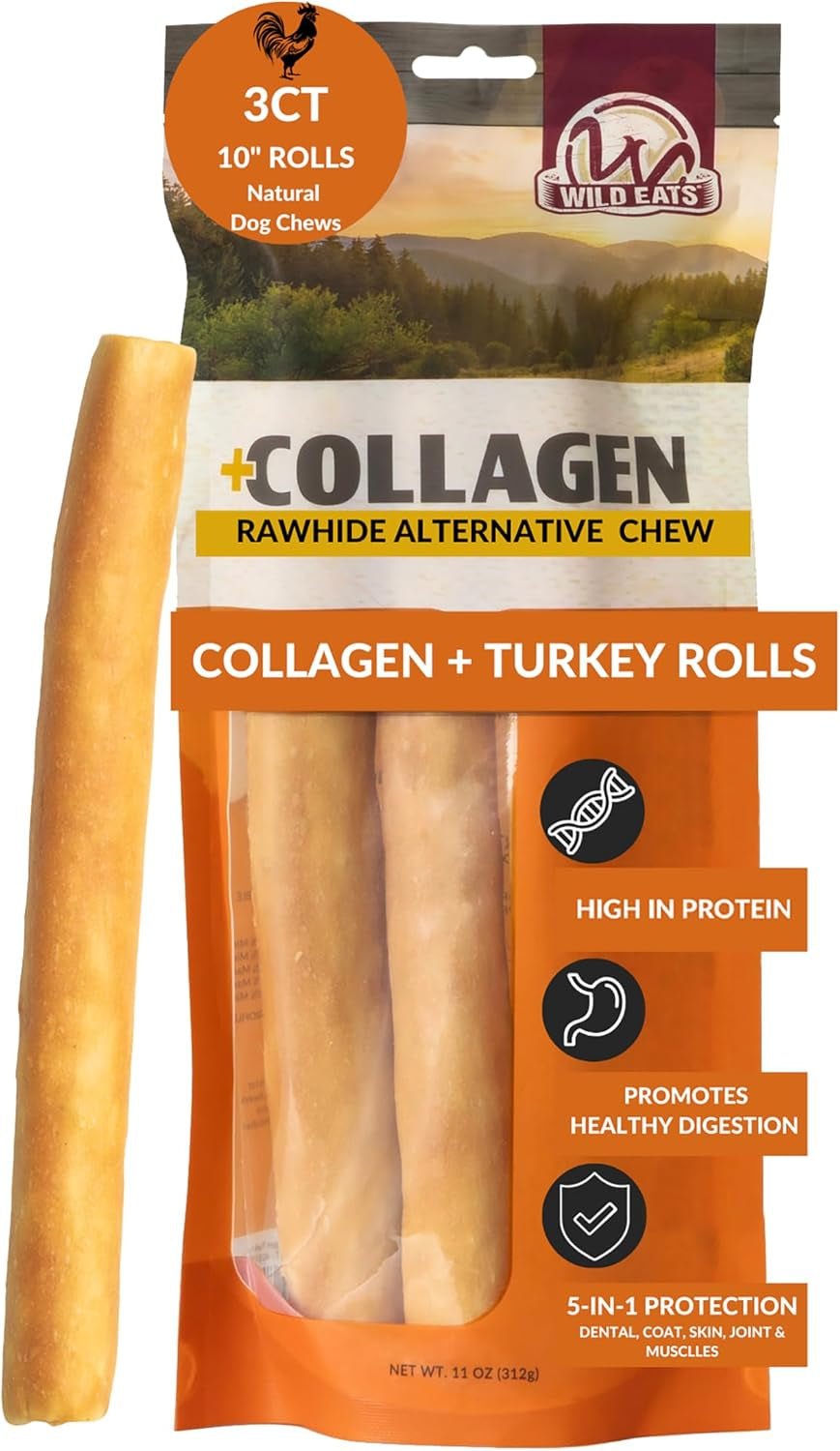 wild-eats-real-duck-collagen-bully-sticks-for-dogs-25-pack-rawhide-free-no-hide-chew-treat-made-without-grain-5-inch-size-high-protein-satisfies-natural-gnawing-urges-suits-all-breeds
