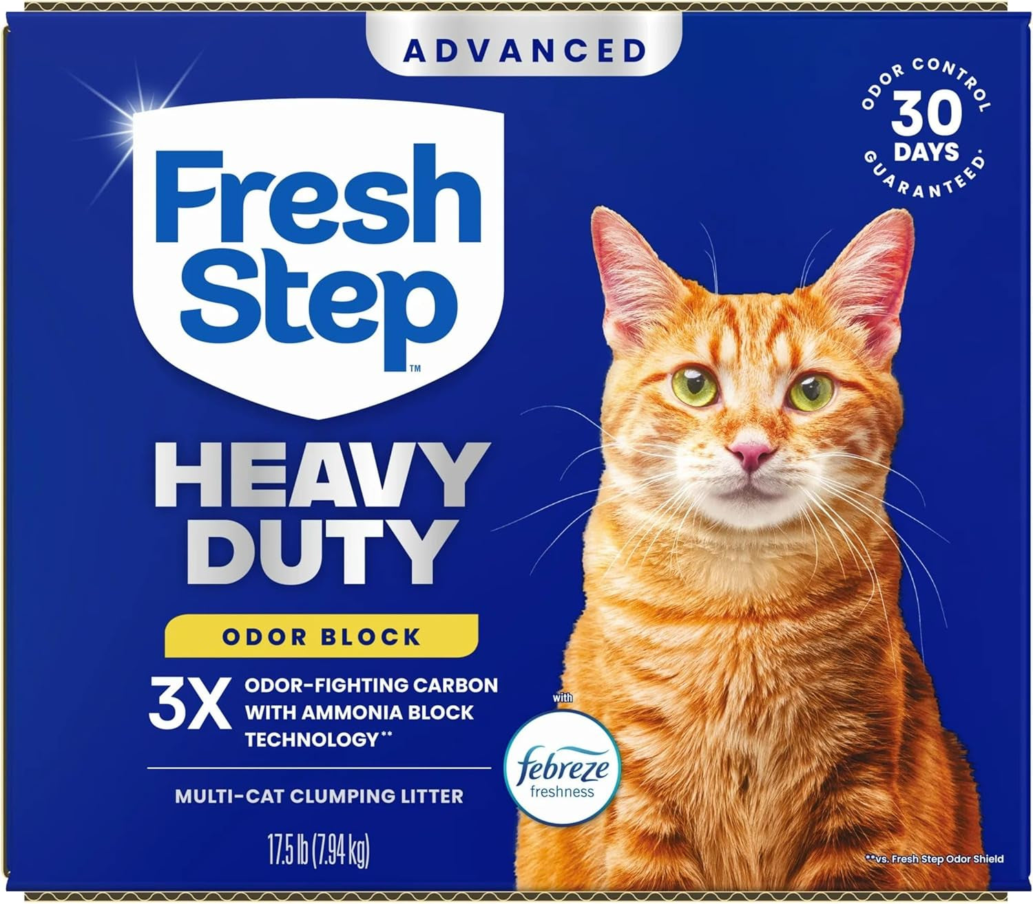 fresh-step-heavy-duty-odor-block-advanced-multi-cat-clumping-litter-with-febreze-17-5-lb-package-may-vary