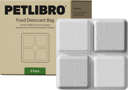 PETLIBRO Pet Food Desiccant Bag, 6 Packs Desiccant Bags for Cat Dog Feeder, Keep Pet Food Dry and Fresh, Suitable PETLIBRO Automatic Cat Feeder Model PLAF005, PLAF006, PLAF103, PLAF203, PLAF3011