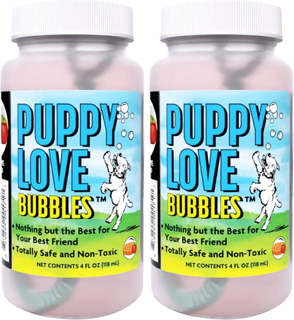 Puppy Love Bubbles, Peanut Butter & Bacon Scented Bubbles 4Oz. Bottle-2 Pack Combo (1 Peanut Butter/1 Bacon) for Dogs15