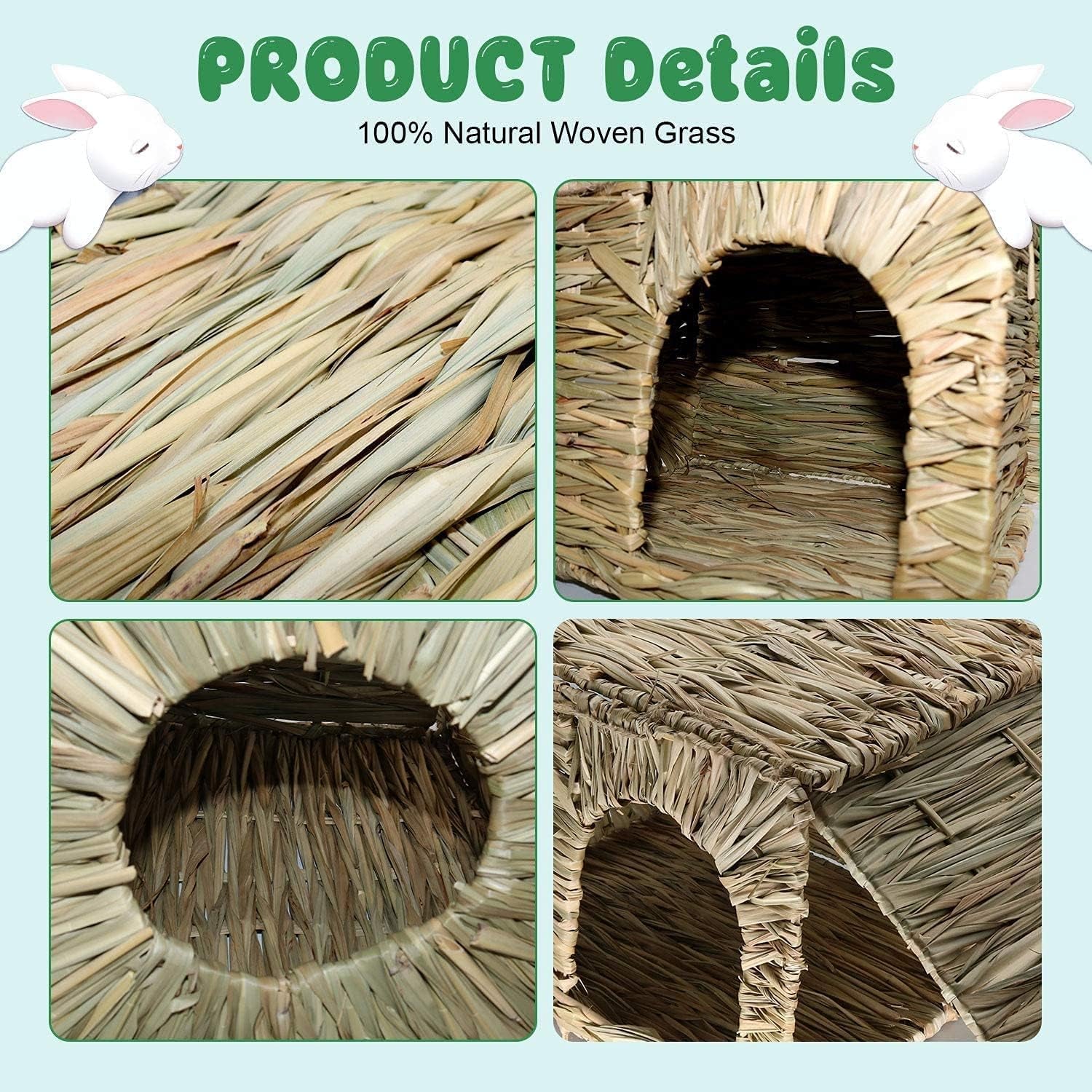 natural-seagrass-mat-bed-hideaway-toy-hand-woven-for-rabbit-guinea-pig-chinchilla-ferret