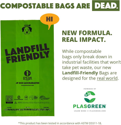 Doggy Do Good - 180 Count, Heavy Duty Poop Bags for Dogs - Standard Size - Dog Waste Bags Made with 50% Recycled Plastic + 15% Biobased Material - Landfill-Friendly, Unscented, Leak-Proof | Heavy-Duty, Easy-Open Dog Bags - 50% Recycled Plastic & 15% Biobased Materials - Trash-Bin Ready & Land-Fill Friendly6