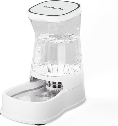 Gardner Pet Automatic Dog Water Dispenser Gravity Stainless Steel Water Waterer Feeder, 100% Bpa-Free Large Capacity Water Feeding Bowls for Medium & Large-Sized Dogs Cats Other Pets -(1 Gallon)6