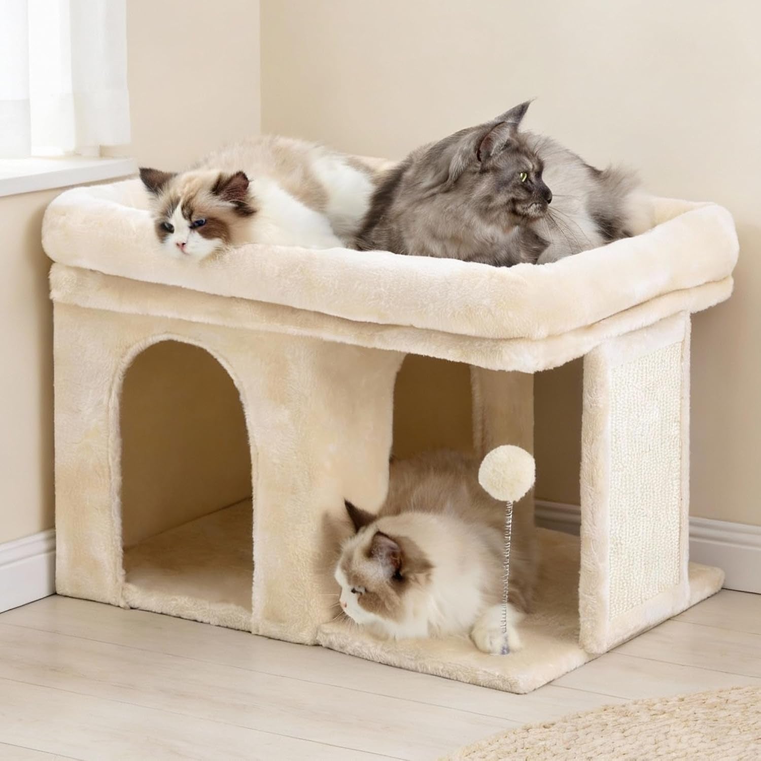 heybly-cat-tree-14-cat-tower-with-large-cat-bed-condo-hct203sw-cat-furniture-for-indoor-cats-large-adult-cat-house-with-scratching-posts-and-spring-balls-for-kittens-light-gray