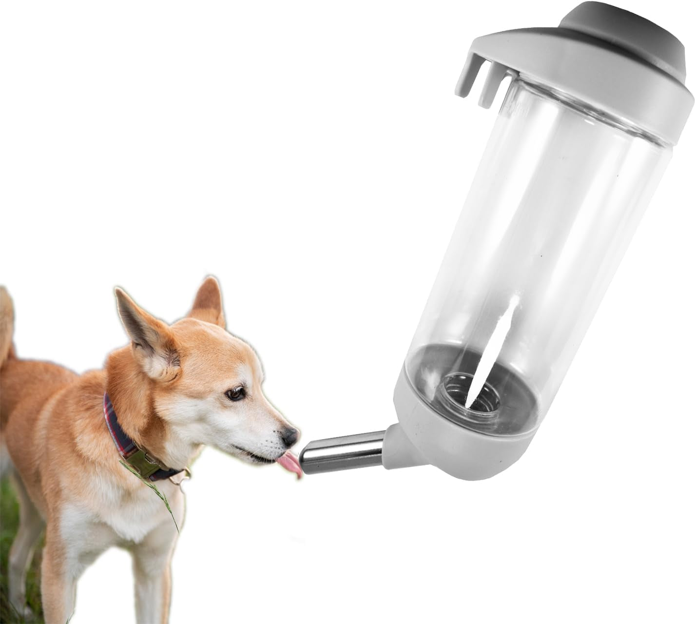 dog-crate-water-bottle-dispenser-no-drip-cat-kennel-water-dispenser-cage-water-feeder-easy-to-use-water-bottle-for-dog-crate-perfect-for-keeping-your-pet-hydrated-grey-500ml