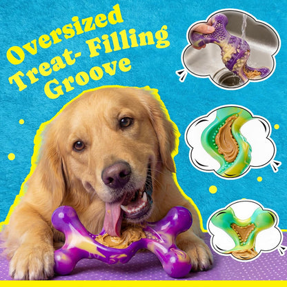 Kseroo 2 Pack Indestructible Dog Toys for Aggressive Chewers 30-120 Lbs | Bacon Flavor Nylon Hard Dog Toys, Tough Dog Toys for Medium & Large Breeds, Durable Dog Chew Toys to Keep Them Busy2